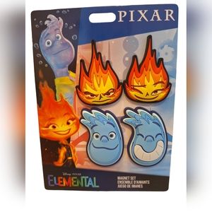 Disney Parks Pixar ELEMENTAL 4 Piece Souvenir Rubber Magnet Set NEW